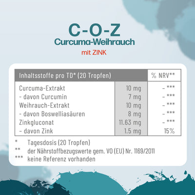 Curcuma-Weihrauch mit Zink (C-O-Z)