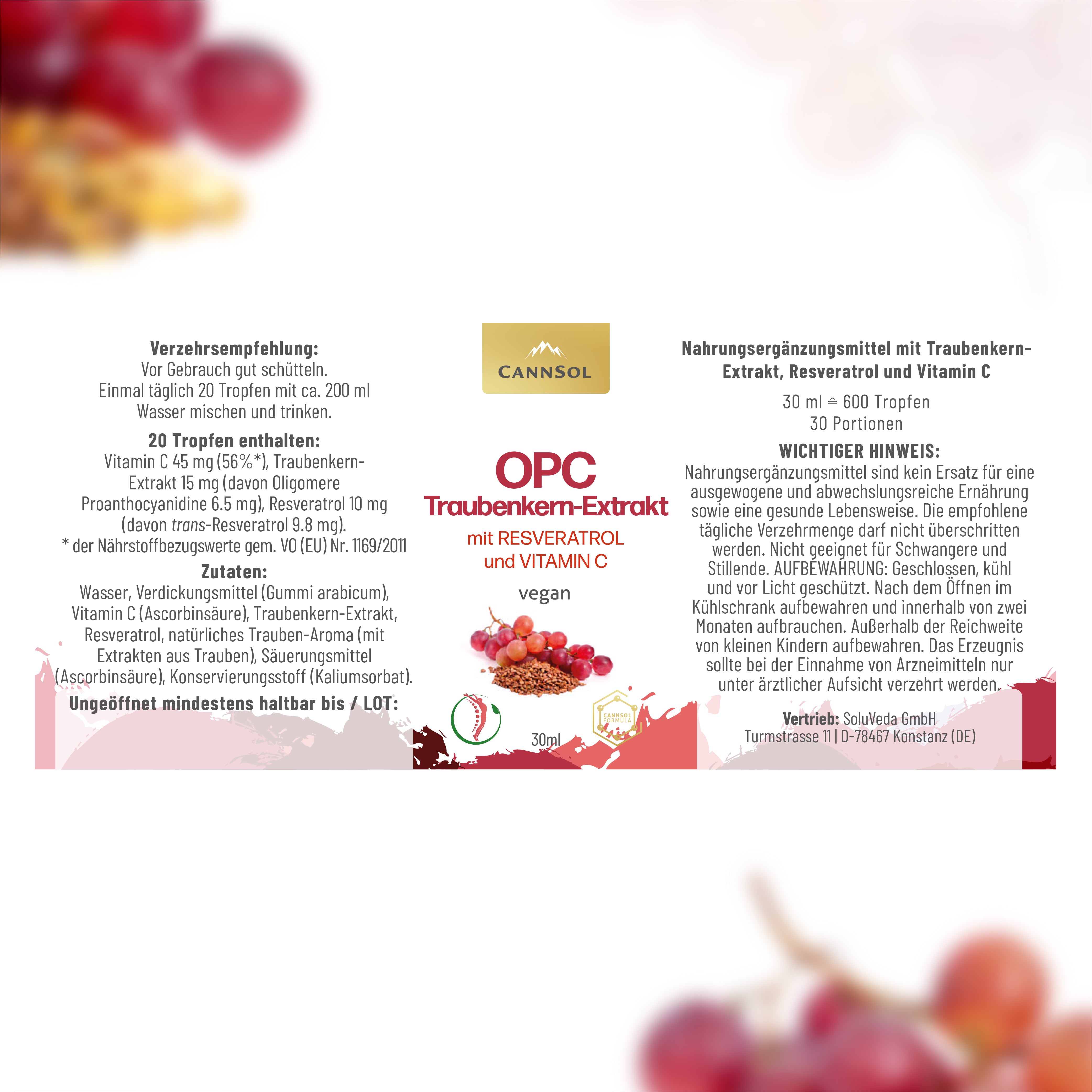 OPC Traubenkern-Extrakt mit Resveratrol und Vitamin C