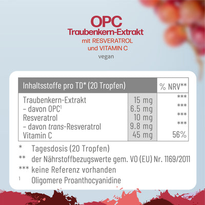 OPC Traubenkern-Extrakt mit Resveratrol und Vitamin C
