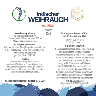 Indischer Weihrauch mit Zink