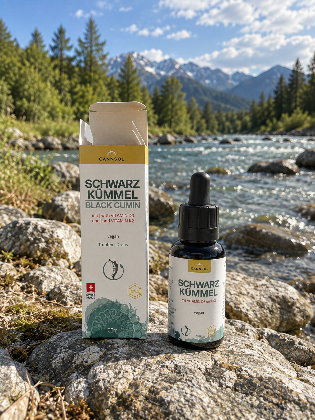 Schwarzkümmel mit Vitamin D3 + K2 – für starke Knochen und ein gesundes Immunsystem.
